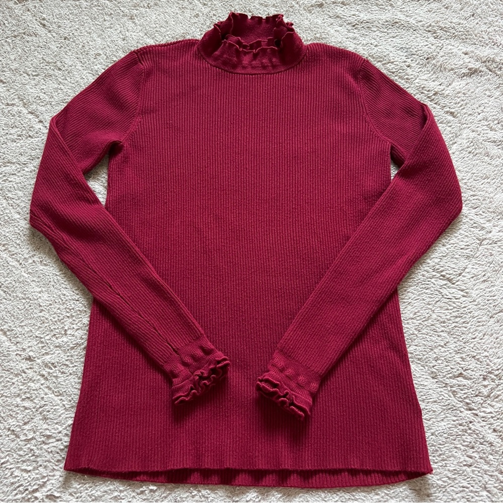 Adyson Parker Ribbed Knit Sweater Preppy Old Money Minimalist Capsule Size XL